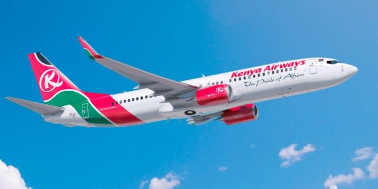 An airborne KQ aircraft.