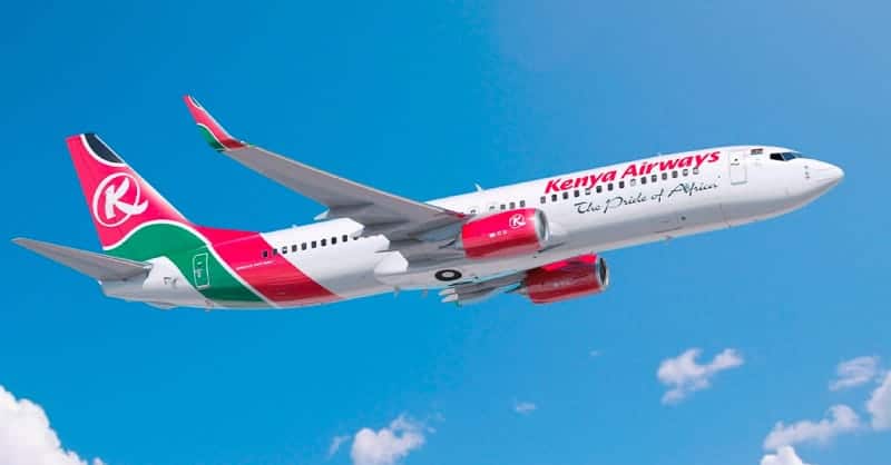 An airborne KQ aircraft.