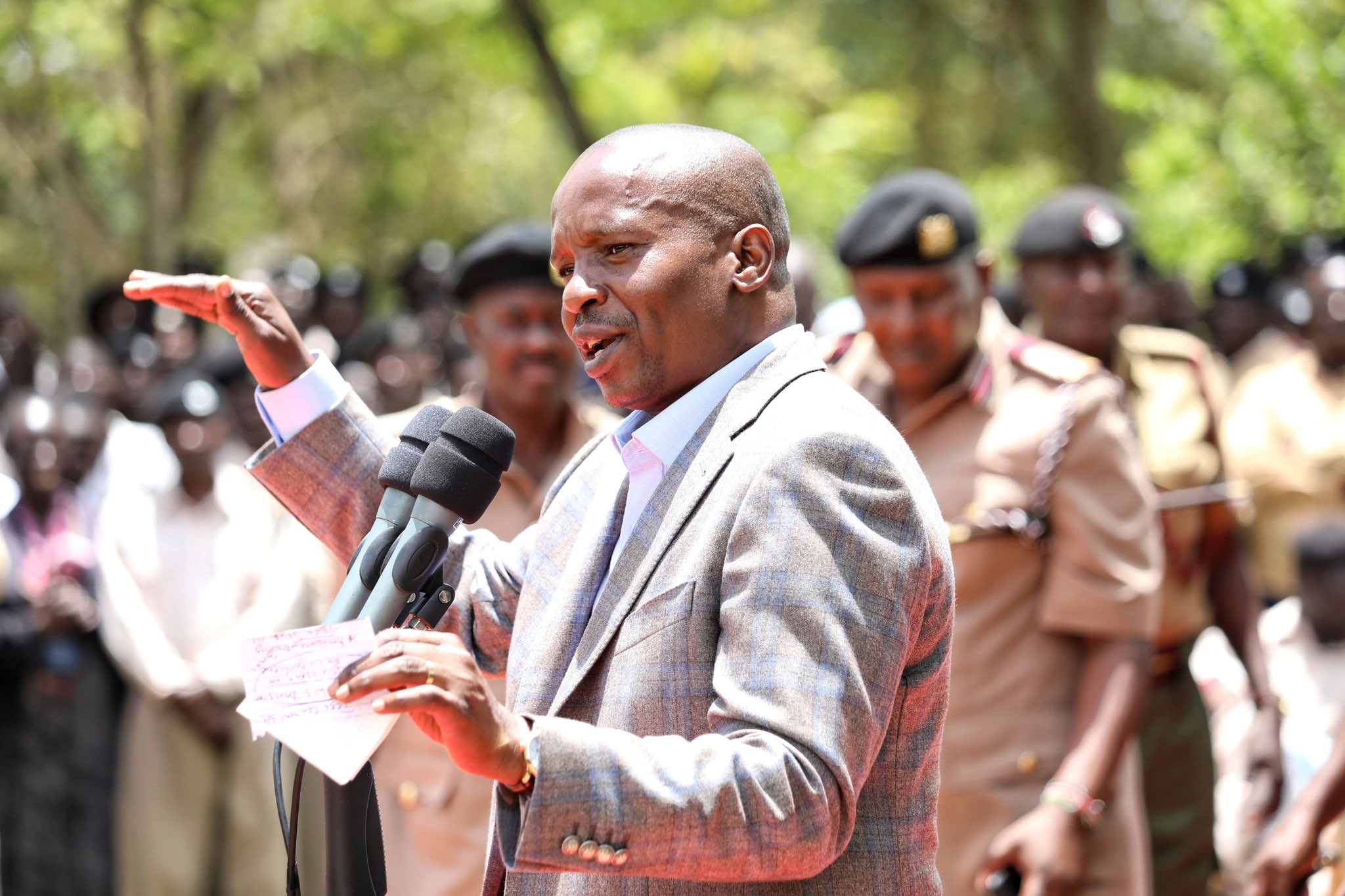 Interior Cabinet Secreary Kithure Kindiki speaking in Busia County.