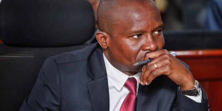 Deputy President Kithure Kindiki before a past Senate Committee meeting.