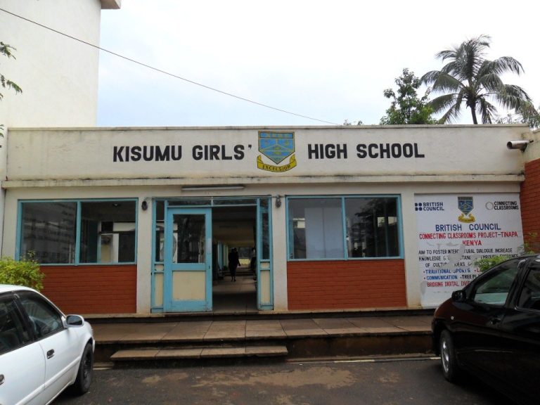 A photo showing Kisumu Girls High School's andministration block.