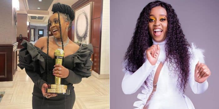 A collage of Kenyan Singer and Songwriter Nadia Mukami.