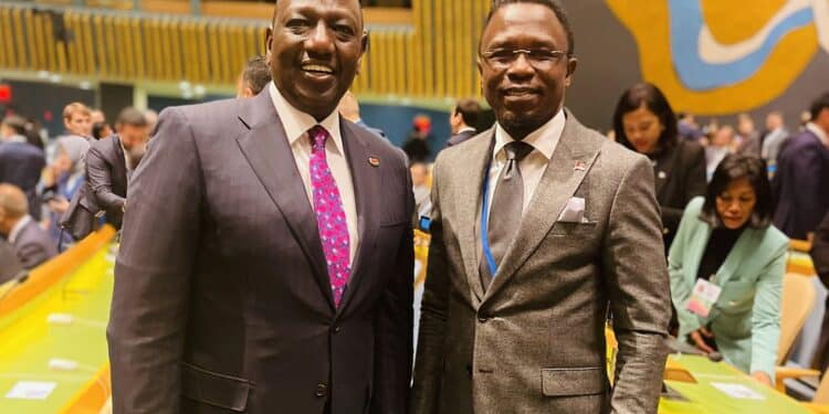 President William Ruto with Sports CS Ababu Namwamba. PHOTO/PCS.