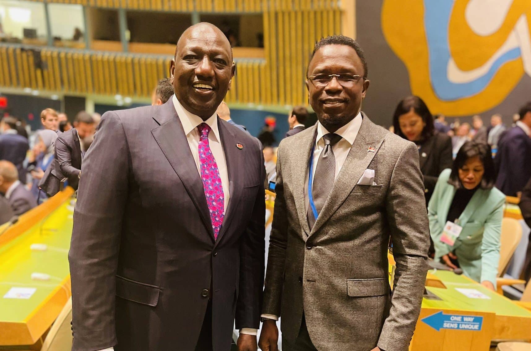 President William Ruto with Sports CS Ababu Namwamba. PHOTO/PCS.