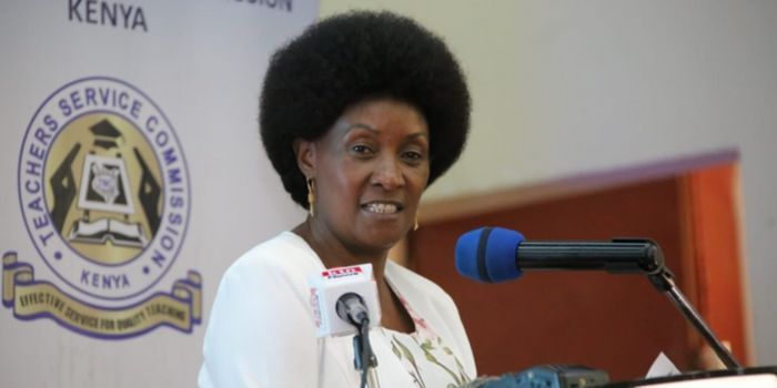 The Teachers Service Commission (TSC) CEO Nancy Macharia