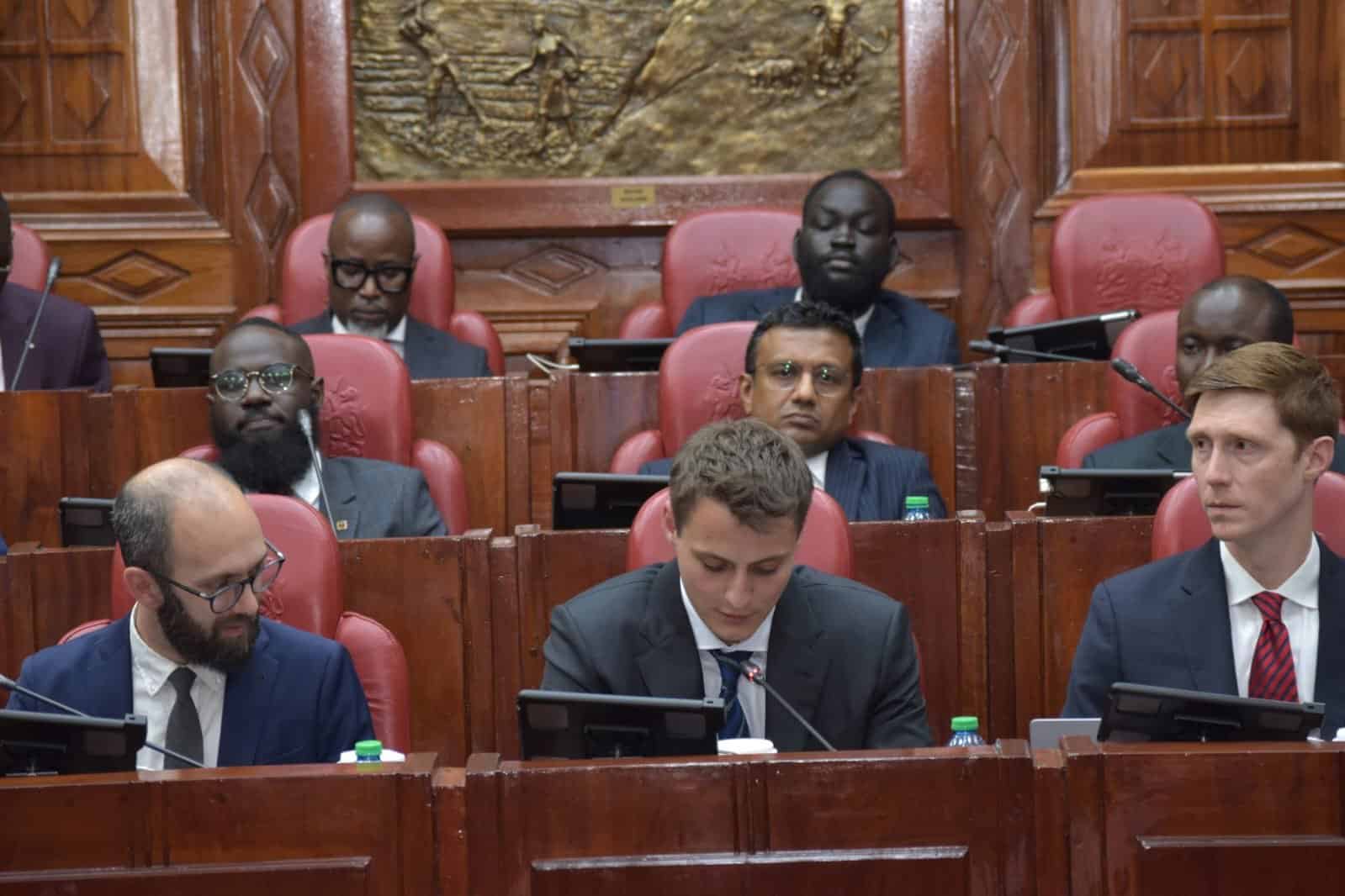 Worldcoin executives appear before an ad Hoc Commitee in parliament during the Worldcoin registration probe on September 6, 2023.
