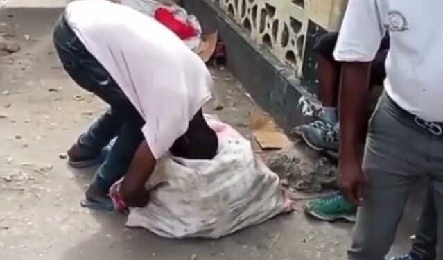 A screenshot from a video showing some of the affected youth with zombie-like side effects.