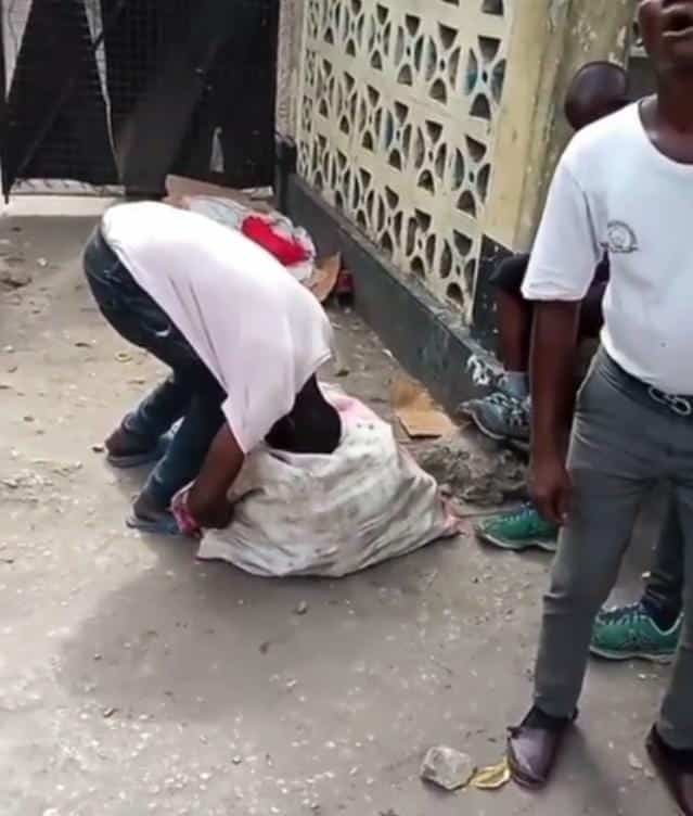 A screenshot from a video showing some of the affected youth with zombie-like side effects.