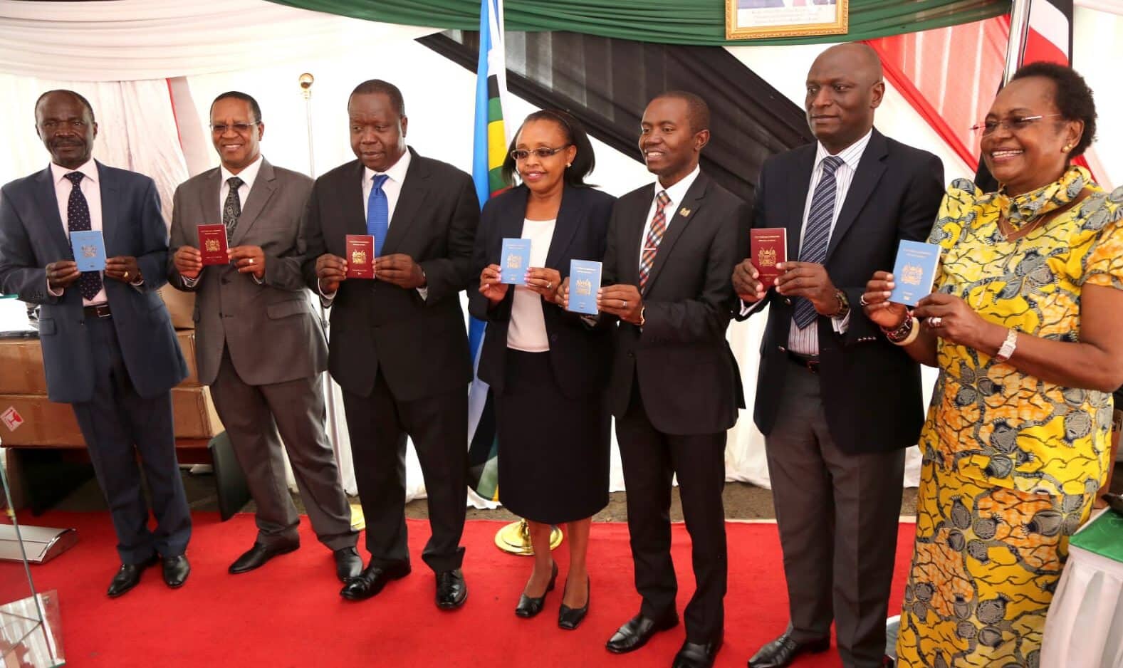 A photo of fomer cabinet secretaries under former President Uhuru Kenyatta's government.