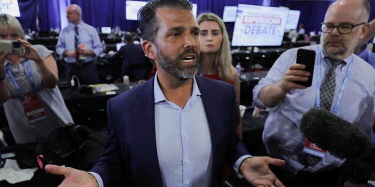 A past photo of Donald Trump Junior.