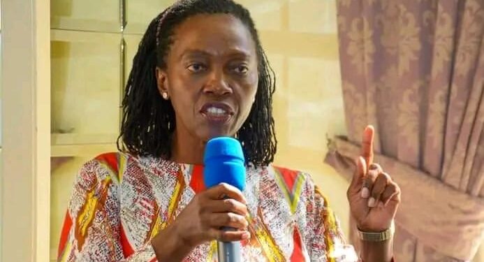 Narc Kenya Party Leader Martha Karua speaks at previous function.