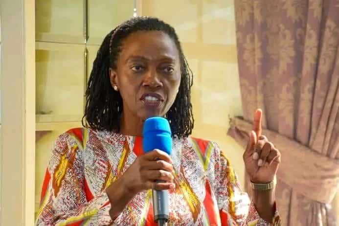Narc Kenya Party Leader Martha Karua speaks at previous function.