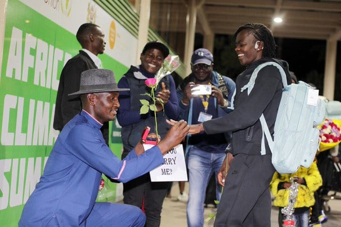 A Love Story on the Runway: Mary Moraa's Surprise Airport Proposal