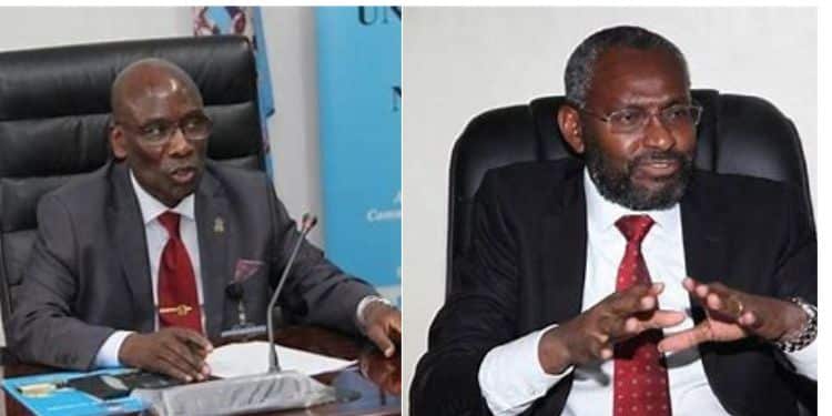 A collage of Prof. Julius Og'engo (Left) and Prof. Stephen Kiama (Right) PHOTO/Courtesy