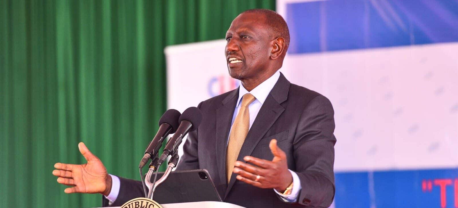 President William Ruto speaks during the launch of the Open University of Kenya.