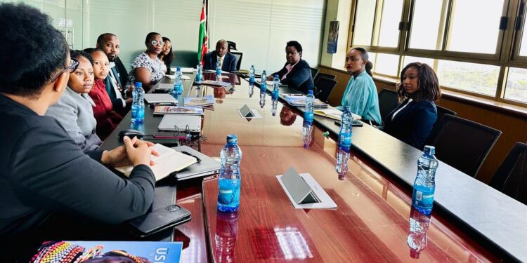 Moses Kuria meeting the Ushanga Kenya and Mastercard Representatives on Tuesday October 3 PHOTO/Moses Kuria