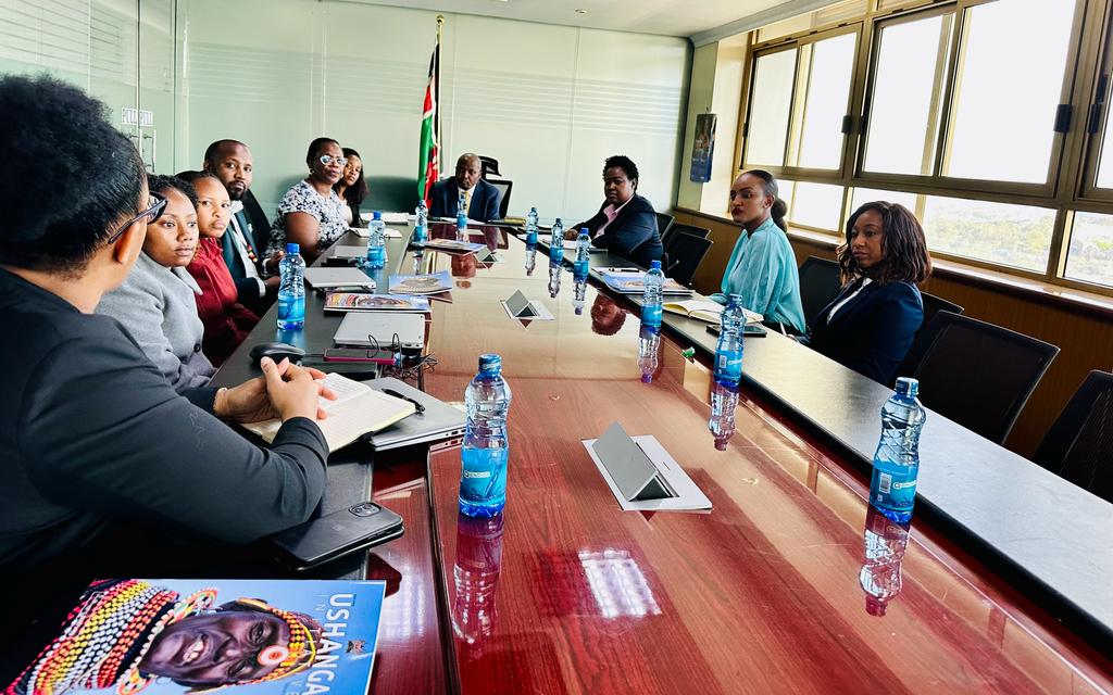 Moses Kuria meeting the Ushanga Kenya and Mastercard Representatives on Tuesday October 3 PHOTO/Moses Kuria
