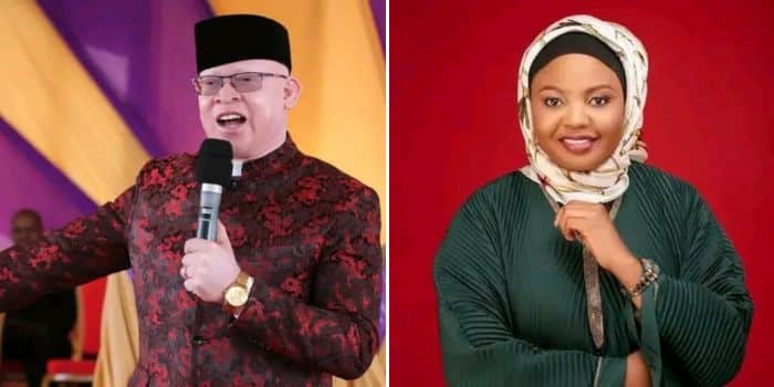 A photo collage of newly appointed Government Spokesperson Isaac Mwaura and news anchor Mwanaisha Chidzuga.
