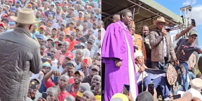 A photo collage of the event Maina Njenga attended on October 7, 2023 in Kenol.