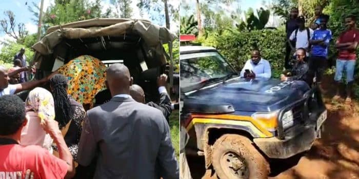 A collage of the photos taken from the scene where Kawira Mwangaza was arrested on October 18, 2023,.
