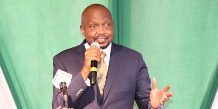Public Serice Cabinet Secretary Moses Kuria speaks during a Human Resource function in Naivasha on October 27, 2023.