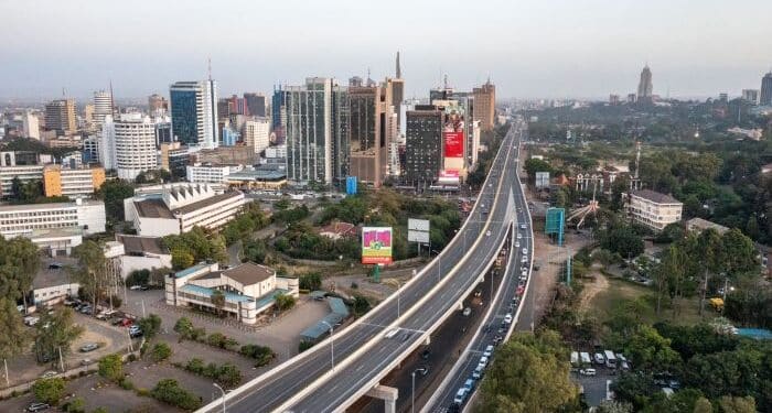 An aerial view of the Nairobi Expressway. PHOTO/Moja Expressway