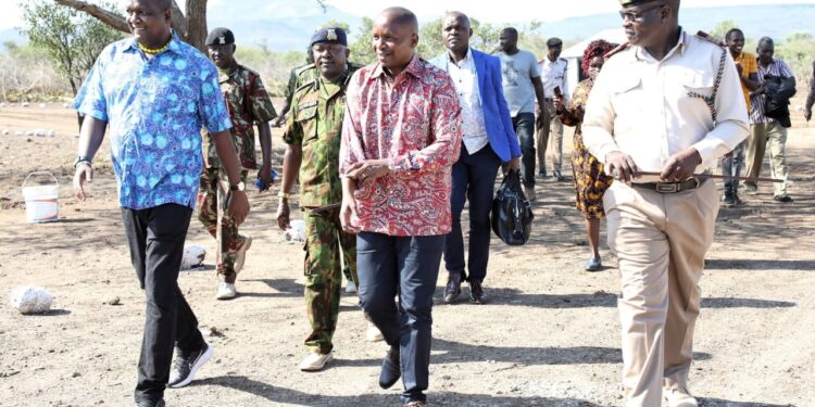 Interior Cabinet Secretary Kindiki Kithure during a past tour of Baringo County.