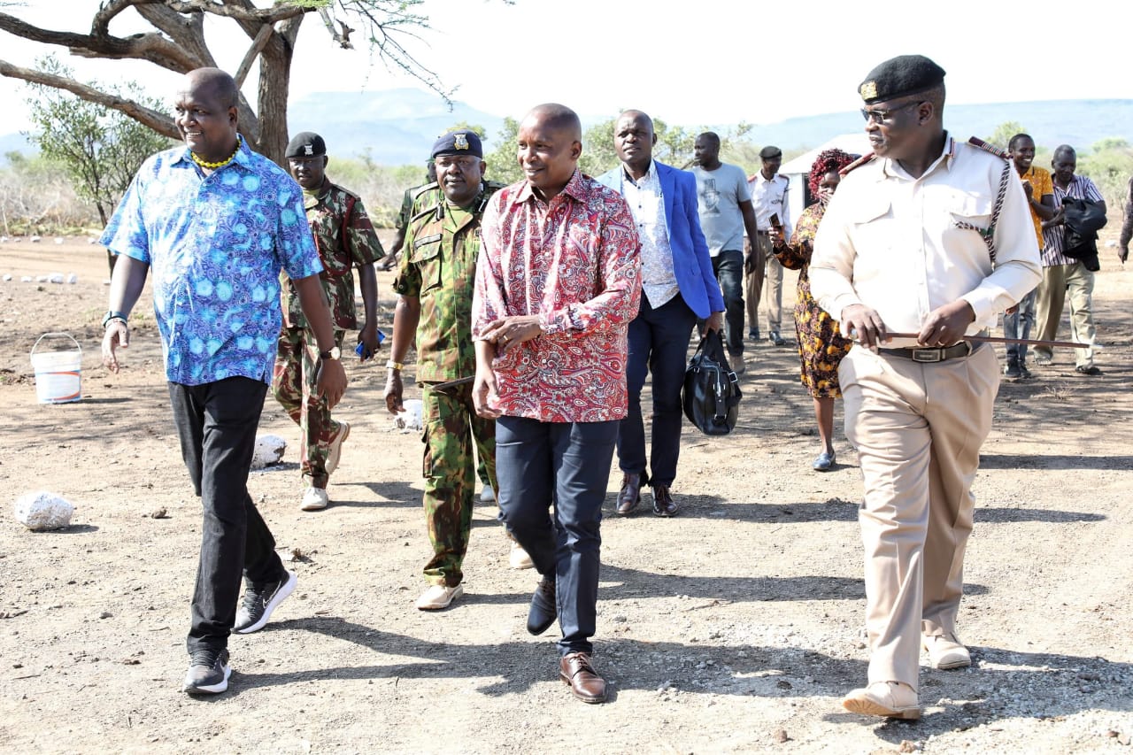 Interior Cabinet Secretary Kindiki Kithure during a past tour of Baringo County.