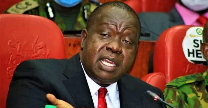 Former Interior Cabinet Secretary Fred Matiang'i appears before MPs in a past session.
