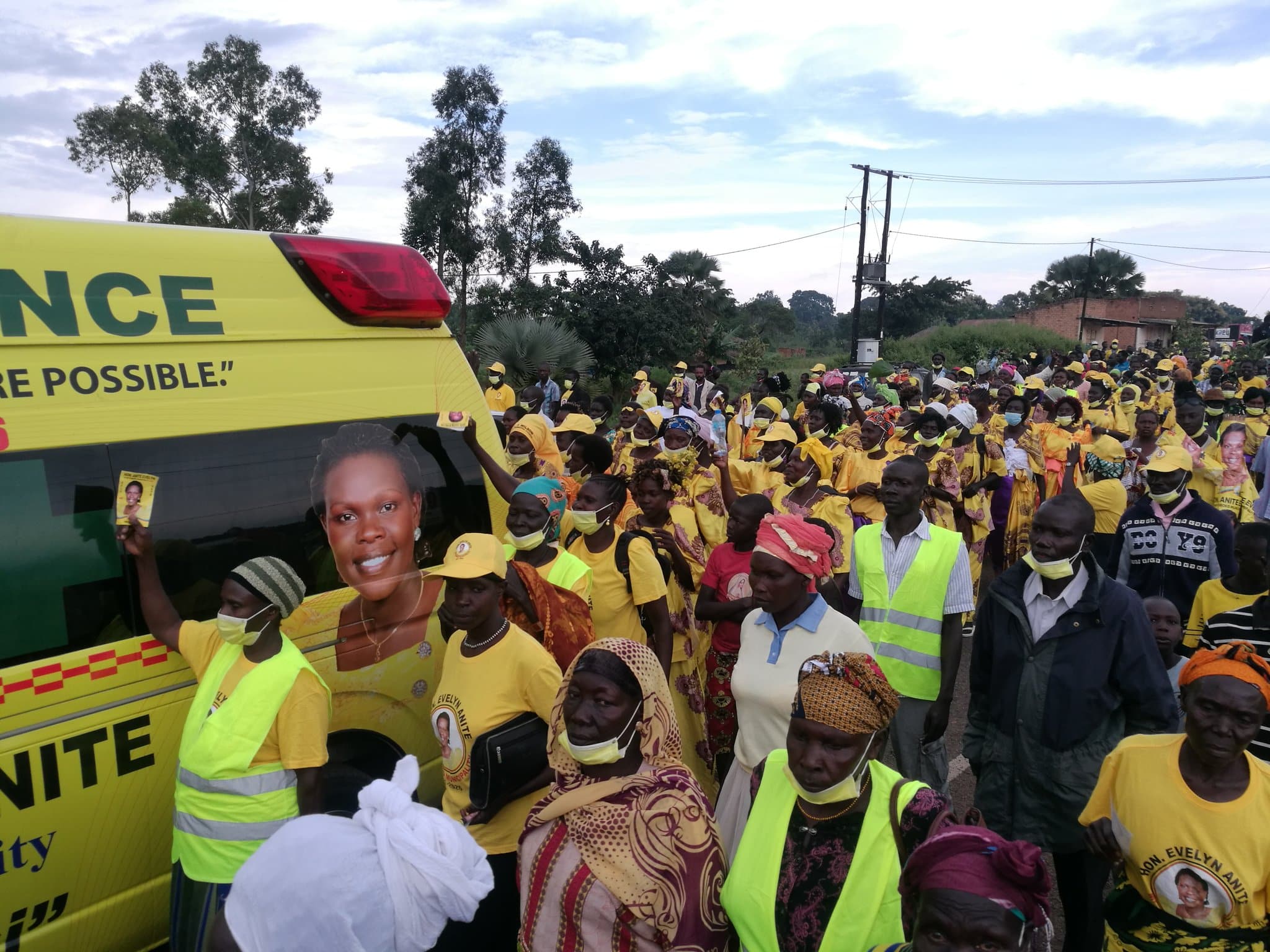 An image of the ambulance given to the people of Koboko during the campaign period PHOTO/Courtesy