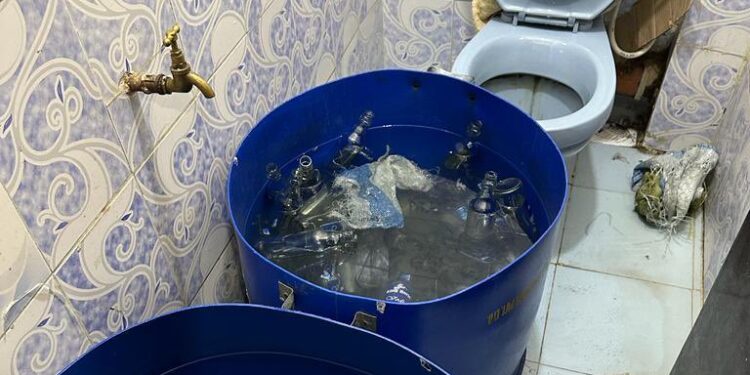 Cheap Liquor Worth Kshs 4.9 Million Seized in a Toilet