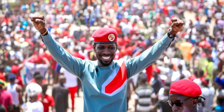 National Unity Platform (NUP) party leader Robert Kyagulanyi Ssenatamu popularly known as Bobi Wine. Muhoozi