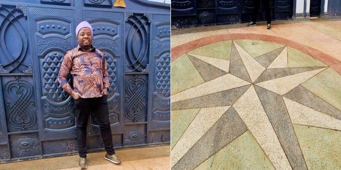 A photo collage of musician and philanthropist Karangu Muraya (left) and the star-shaped drawing that caught a user's attention.