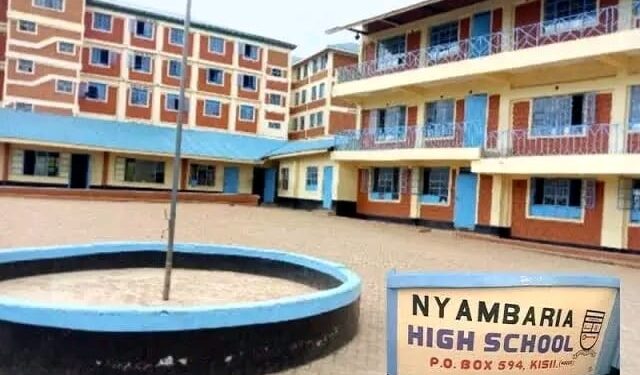 A photo of Nyambaria High School.