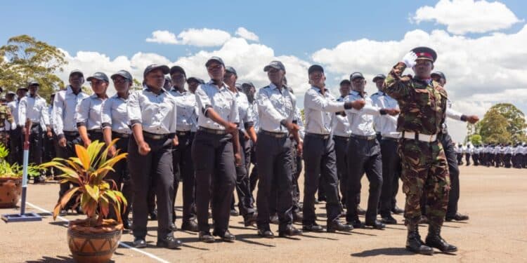KRA officers during a paramilitary training parade. PHOTO/Courtesy