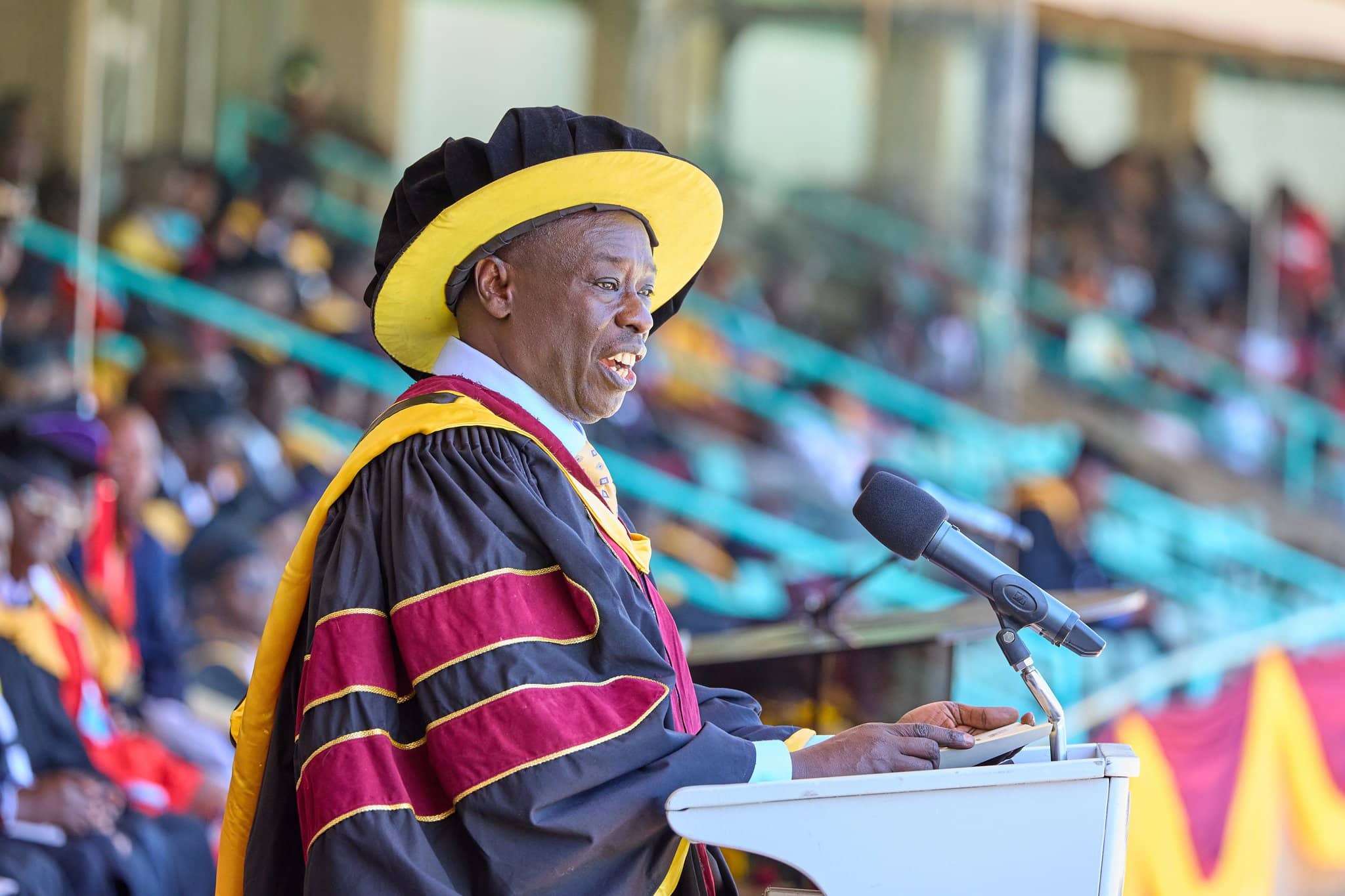 Deputy President Rigathi Gachagua during 2023 KMTC graduation. PHOTO/DPCS.