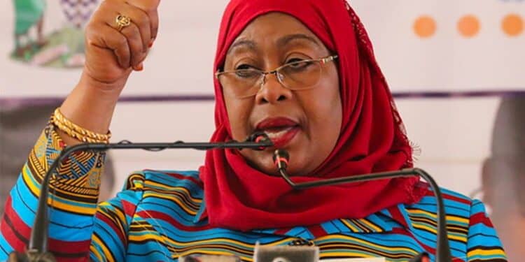 The President of Republic of Tanzania Samia Suluhu,