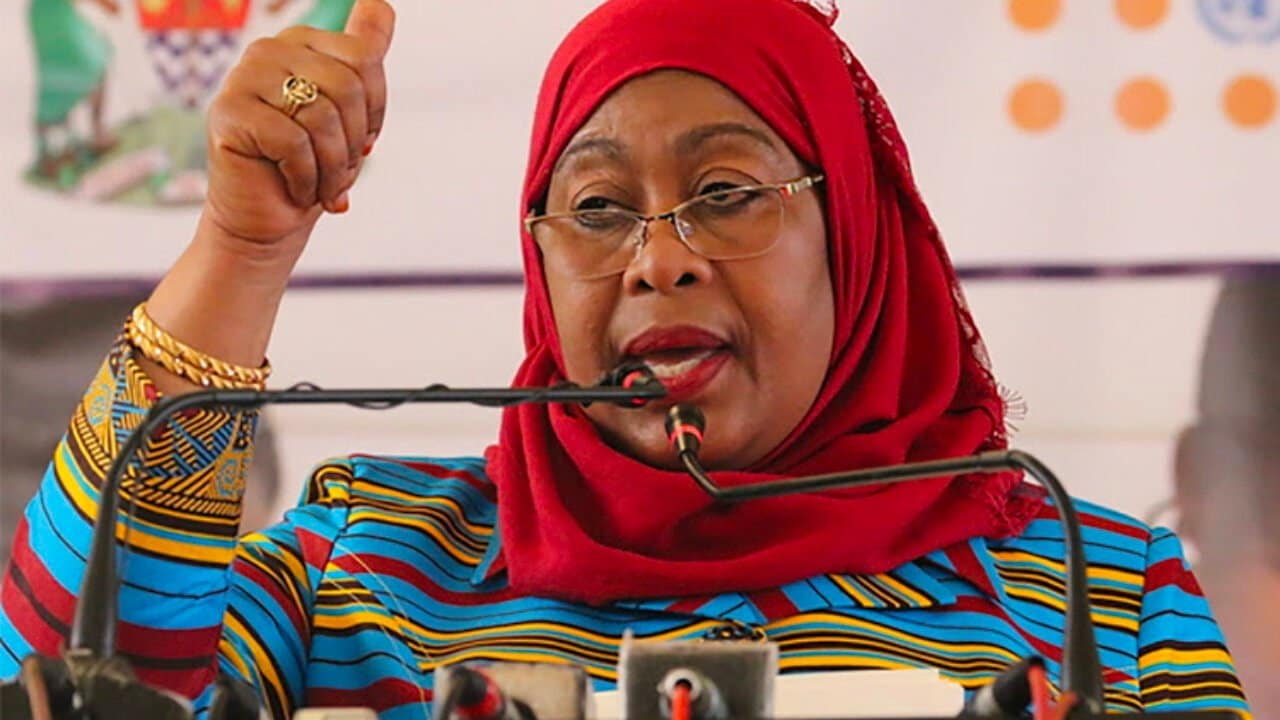 The President of Republic of Tanzania Samia Suluhu,
