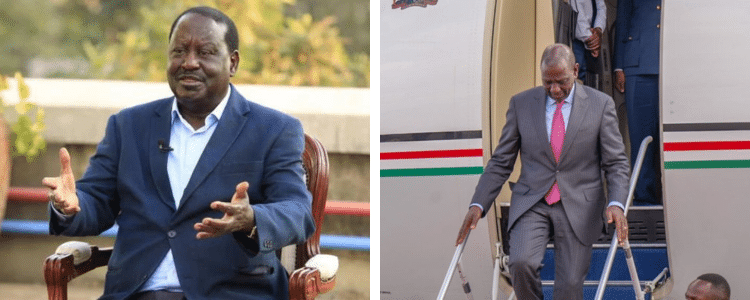 Kenyans React as Odinga Terms Ruto's Foreign Trips Useless