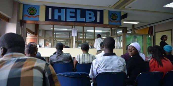 A past photo of loanees wait to receive services at the HELB offices in Naairobi.