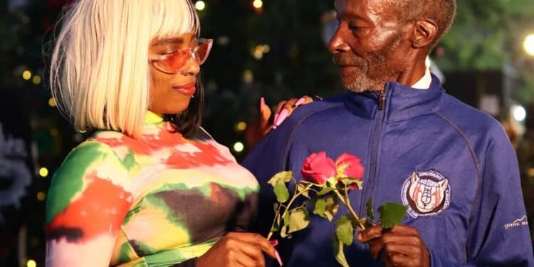Manzi Wa Kibera with her 67 year old hubby.