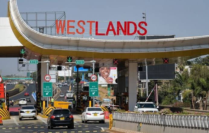 A view of Nairobi Expressway Westlands Toll Station.