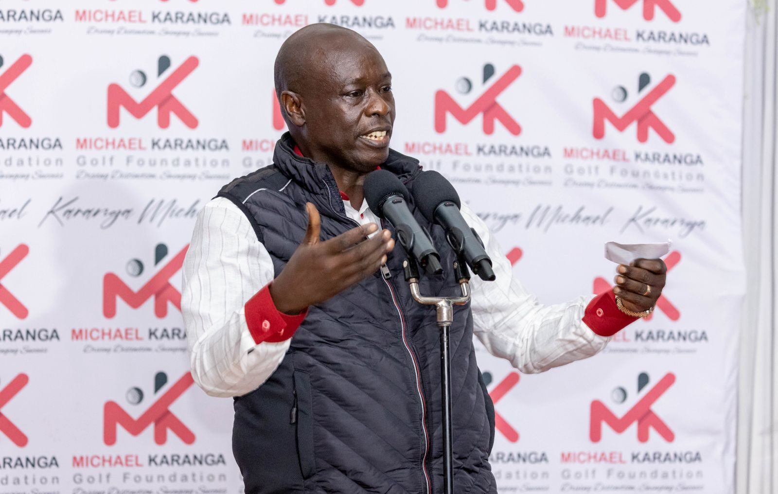 DP Rigathi Gachagua at Kiambu Golf Club on Saturday night during a thanksgiving ceremony for golf champion Michael Karanga.