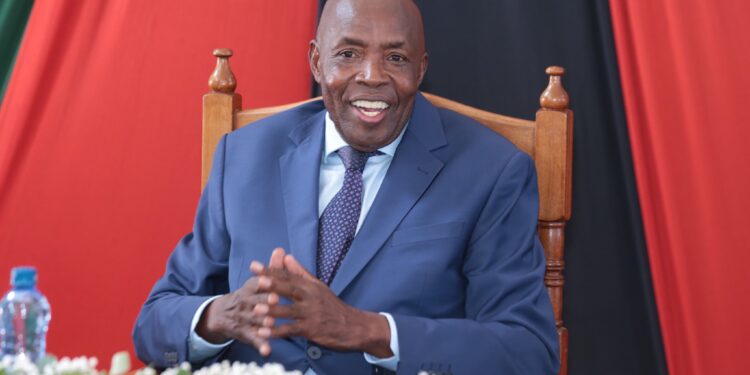 Education CS Ezekiel Machogu during the release of the 2023 results.