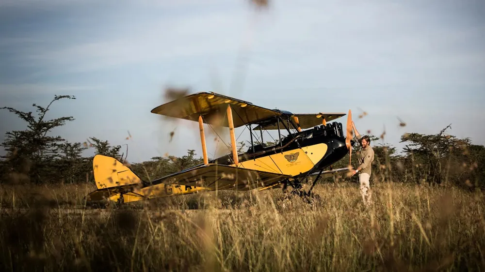 The Iconic 1929 De Havilland DH60M Gipsy Moth on the Kenyan plains. PHOTO/RM SOTHEBY’S