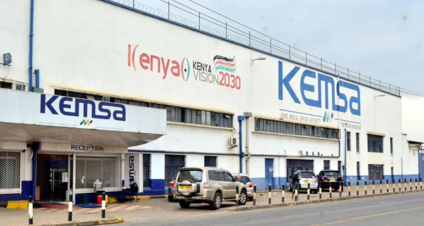 KEMSA Warehouse in Nairobi.