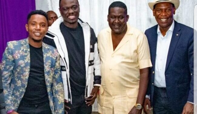 MCSK CEO Dr. Ezekiel Mutua with Christina Shusho, Churchill and other comedians