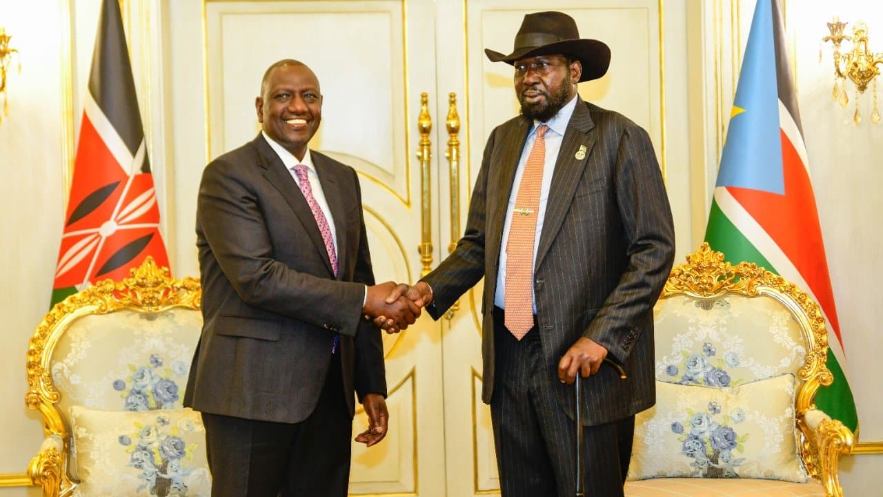 President William Ruto with South Sudan President Salva Kiir