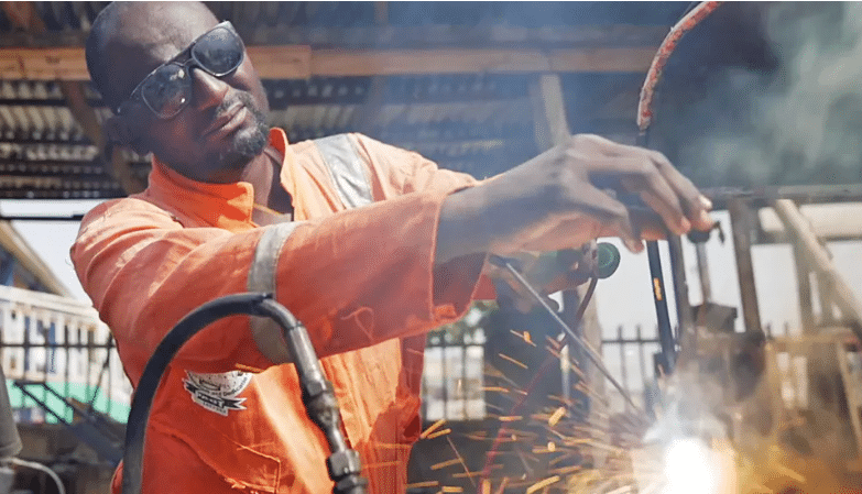 Professor Kabir Abu thriving as welder beyond his academic journey.