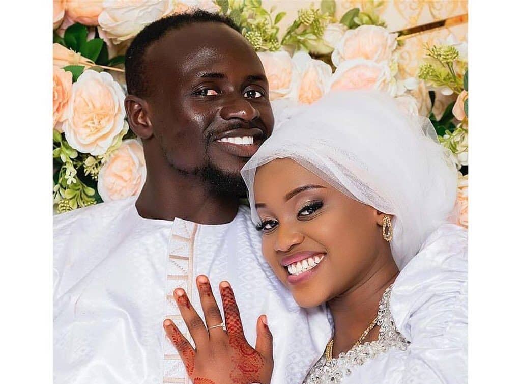 Sadio Mane and his newly wed wife Aisha Tamba.